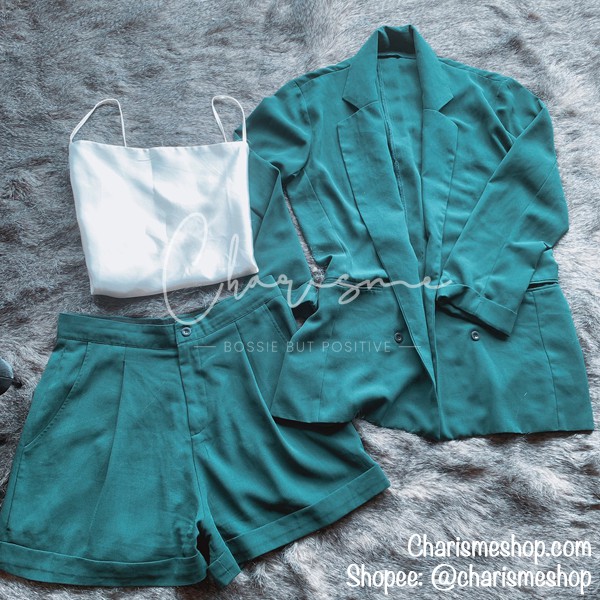 Set Vest Chân Váy hoặc Quần Short Xanh Lá Charisme | BigBuy360 - bigbuy360.vn
