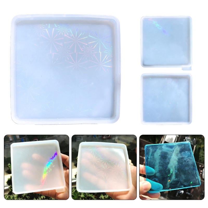 Khuôn Silicone Làm Đế Lót Ly Hình Vuông Tiện Dụng