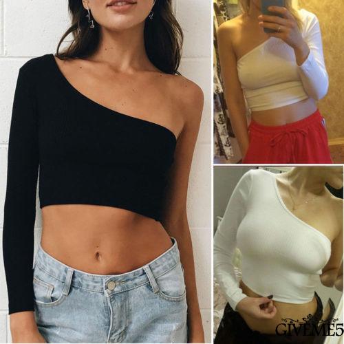 Áo Croptop Lệch Vai Quyến Rũ Cho Nữ