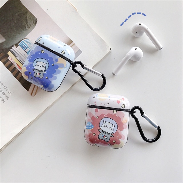 Vỏ Airpods Cover bảo vệ bao đựng tai nghe Gấu Vũ Trụ - Airpods 1/2/Pro