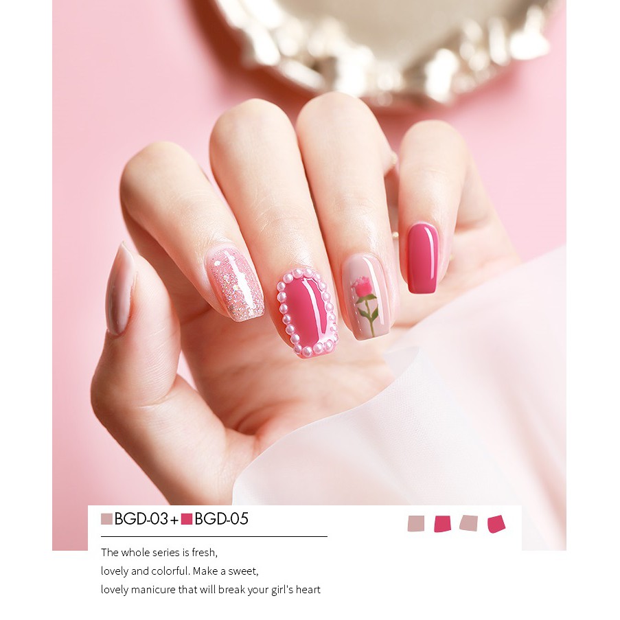 Sơn gel AS - màu đỏ hồng mã BGD