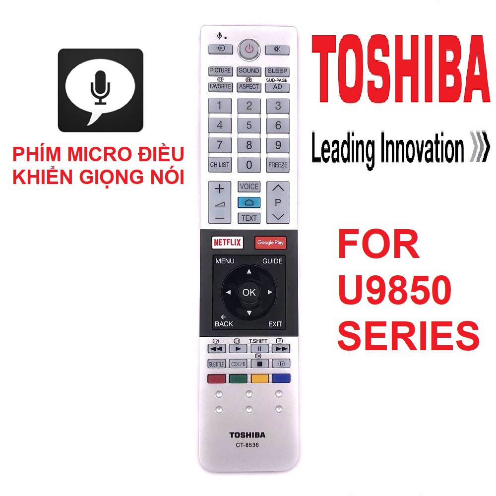 Remote điều khiển tivi TOSHIBA CT-8536 dòng U9850