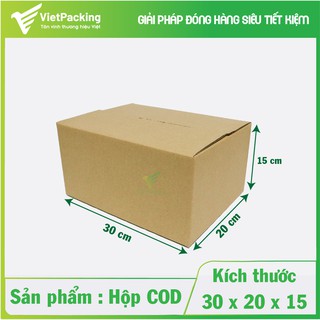 [Sản phẩm hot] 50 hộp carton size 30x20x15 giấy cứng, hộp đẹp