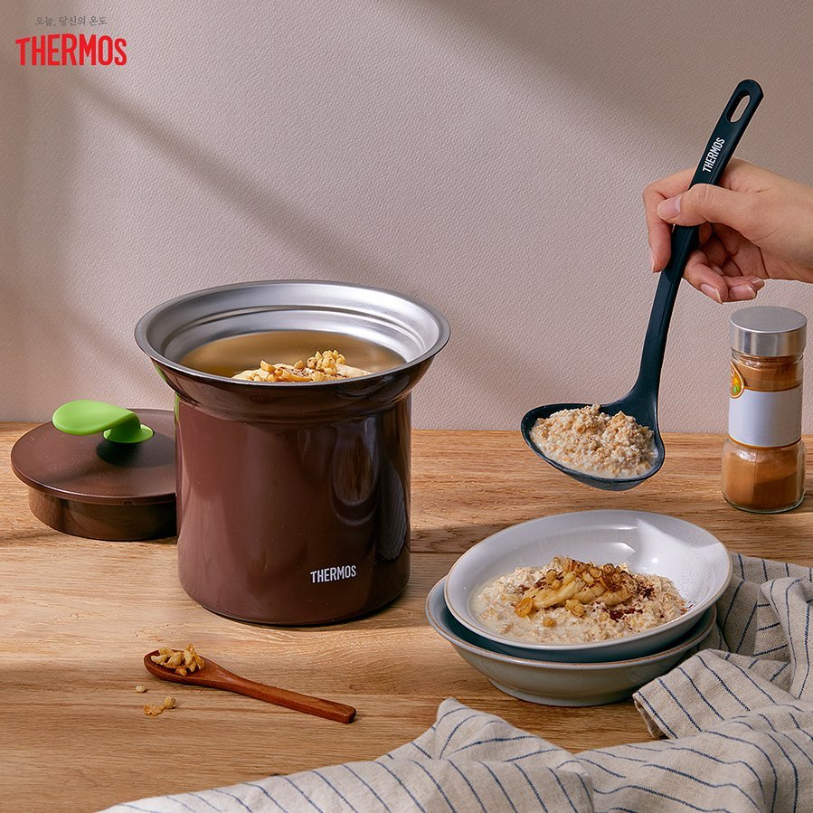 NỒI Ủ THERMOS 1 LÍT CỦA NHẬT (MÀU NÂU)