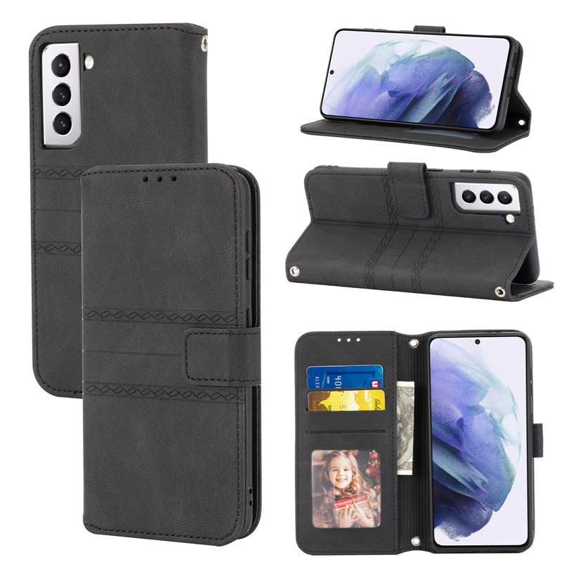 Bao da điện thoại nắp gập dạng ví thời trang cho Samsung Galaxy S22 S21 Plus Ultra S20 S21 FE A03