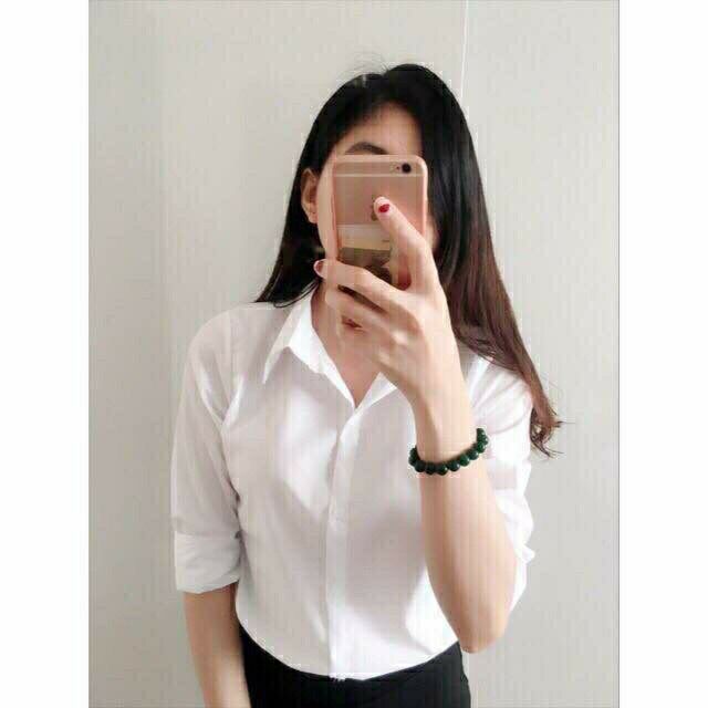 [Mã FAMAYWA giảm 10K đơn 50K] Áo sơ mi trơn đơn giản dễ phối đồ. | BigBuy360 - bigbuy360.vn