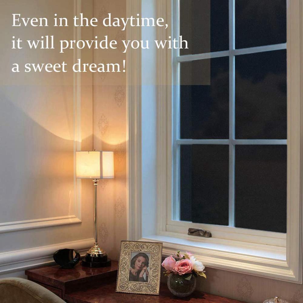 Phim Dán Cửa Sổ Không Keo Dán Màu Đen Bảo Vệ Sự Riêng Tư