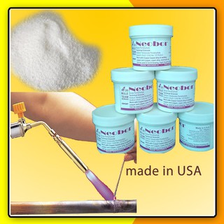 2 hũ bột hàn the đồng thau Borax, 100gr/hũ, chấm hàn que đồng thau giúp sáng bóng, tạo ngấu mối hàn