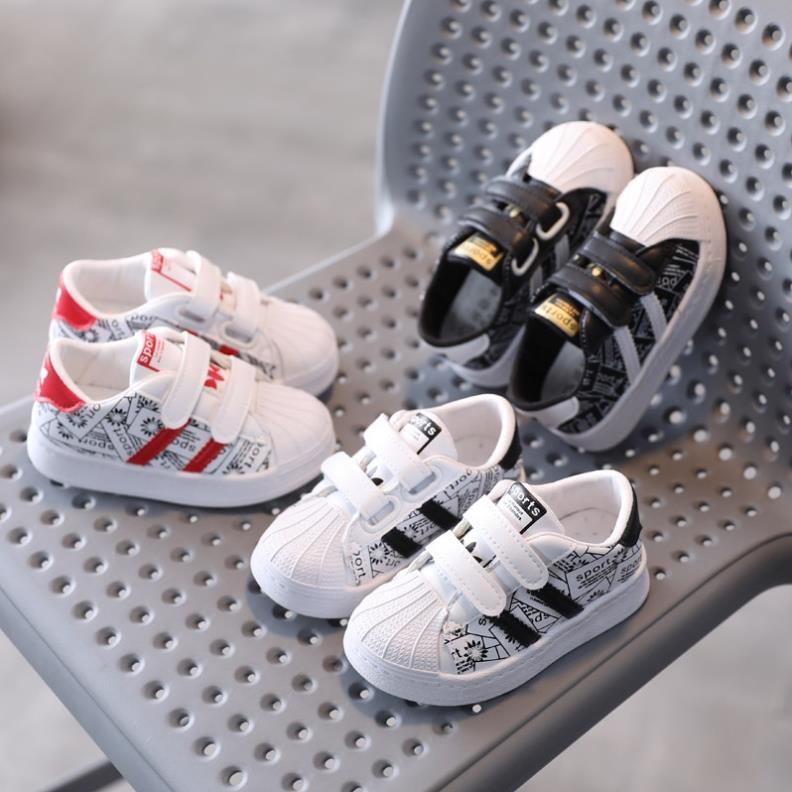 (1017) Giày Thể Thao ADIDAS Kẻ Sọc Cho Bé Chất Da Mềm, Ôm Chân - Hàng Quảng Châu Cao Cấp * `