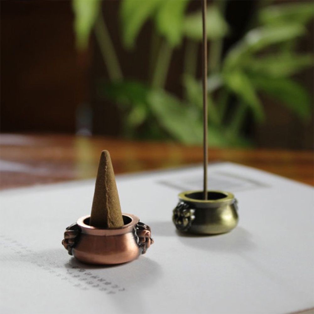 Đế cắm nhang - Lư cắm hương mini, đế đặt trầm nụ phụ kiện thác khói