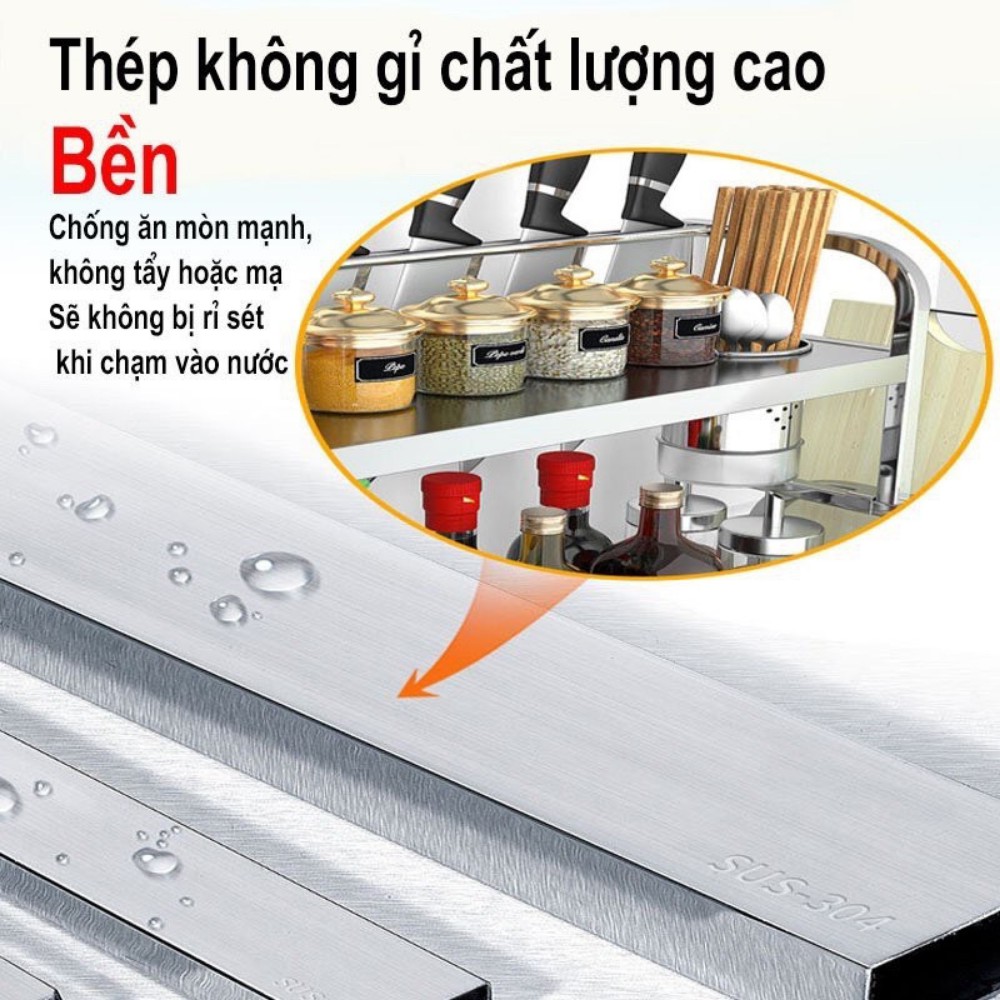 Kệ gia vị inox sơn tĩnh điện chống rỉ cao cấp có hai loại thiết kế tiện nghi sang trọng ATILA SHOP | BigBuy360 - bigbuy360.vn