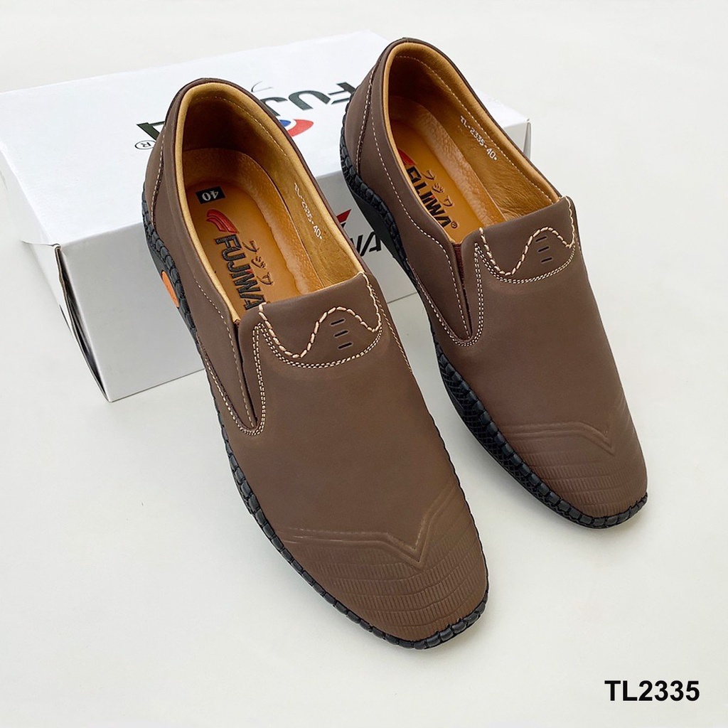 Giày Lười Da Bò FUJIWA - TL2335. Da Thật Nguyên Miếng. Được Đóng Thủ Công (Handmade). Size:  38, 39, 40, 41, 42, 43