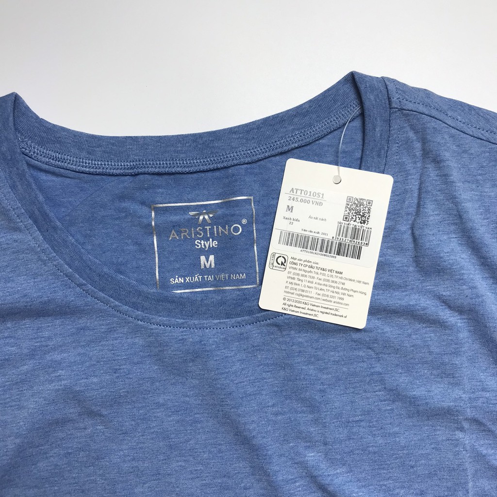 Áo Ba Lỗ Basic Aristino ATT010s1 còn S/M/L/XL/XXL Regular