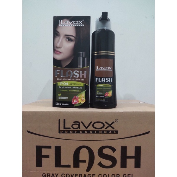 Dầu Gội Thảo Dược phủ Bạc 100% Lavox Flash- Dung tích lớn 200ml