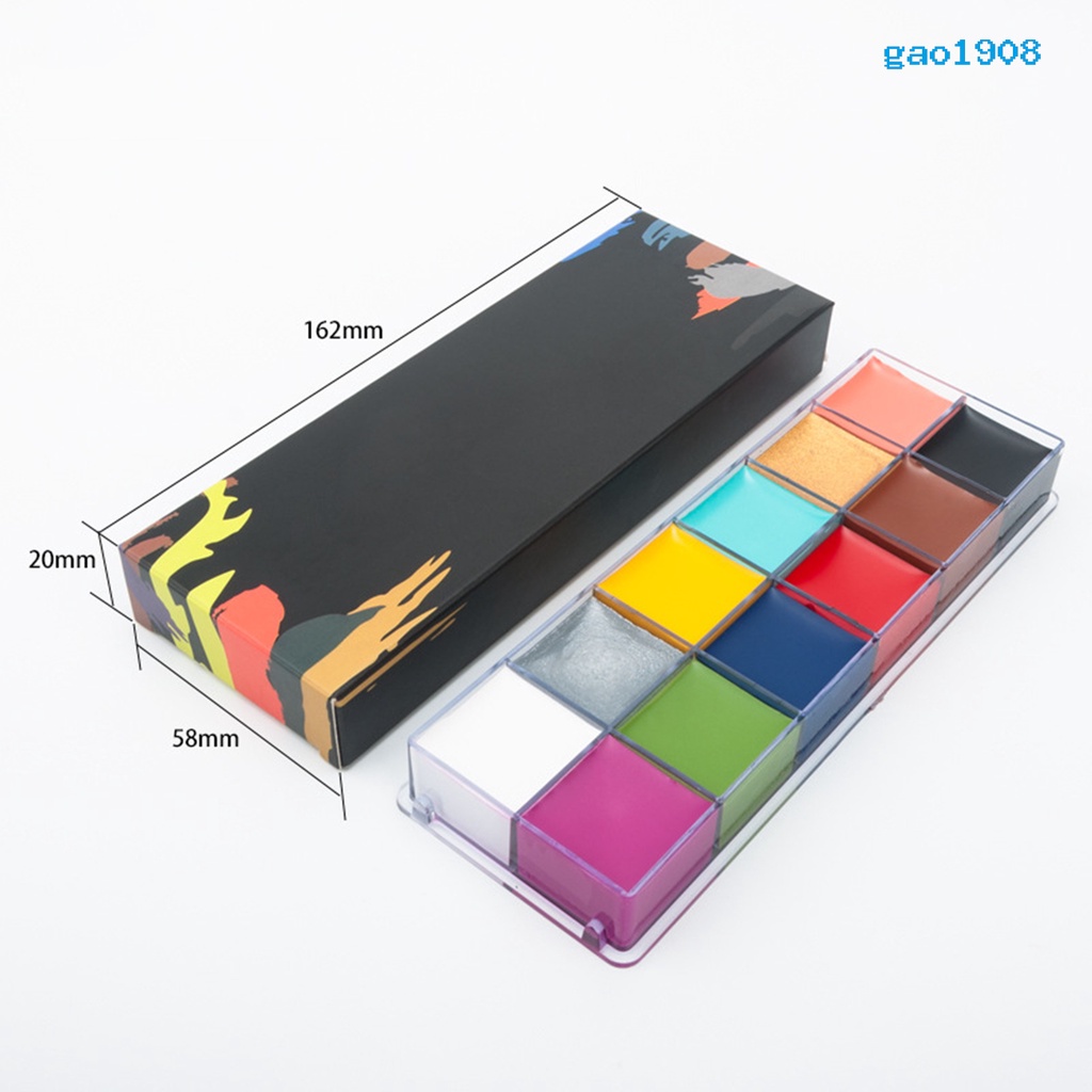 (Hàng Mới Về) Bảng Màu Vẽ 96g 12 Màu Không Phai Đa Năng Cho Mặt Và Cơ Thể | BigBuy360 - bigbuy360.vn