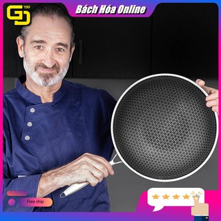 Chảo chống dính kim cương vân tổ ong size 30 và 32cm