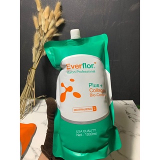 Kem ép duỗi tóc Everflor Collagen Siêu thẳng 1000ml *2