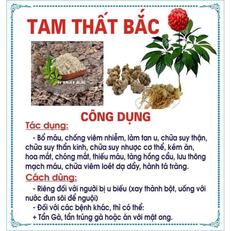 Củ tam thất bắc khô 100g tam thất bắc nguyên củ , tam thất bắc tam thất size 5 - 12 củ/ lạng