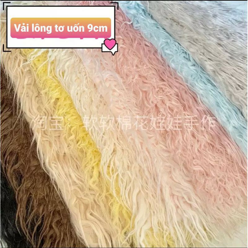 Vải lông uốn 9cm may tóc Doll KPOP