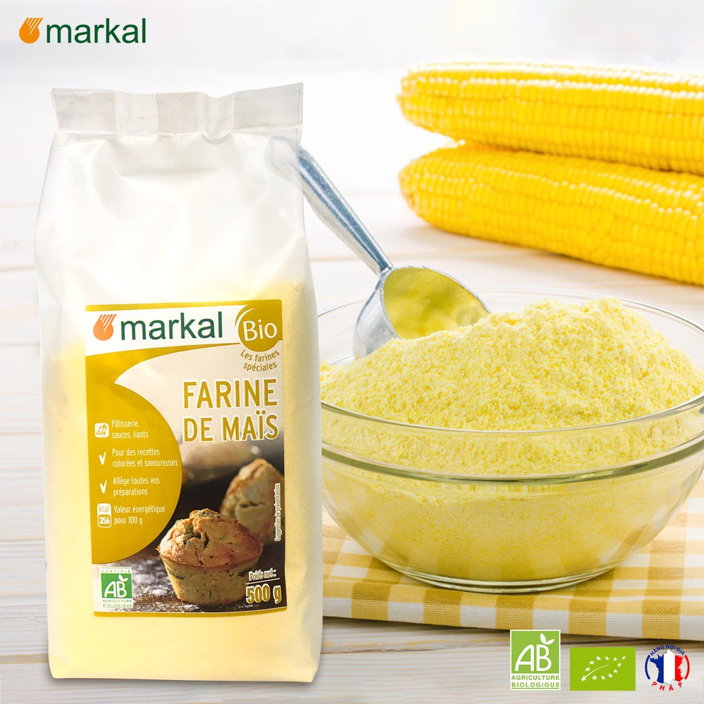 Bột bắp hữu cơ hạt mịn Markal Organic Corn Flour 500g