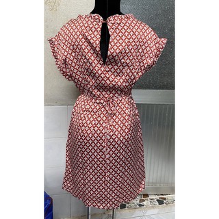 Đầm phi hoa đỏ xk