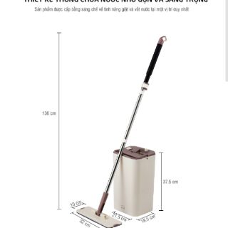 Bộ Cây Lau Nhà Lock&Lock Squeeze Flat Mop