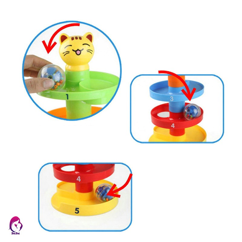 ♦♦ 5 Layer Ball Drop Roll Swirling Tower for Baby Toddler Development Educational Toys