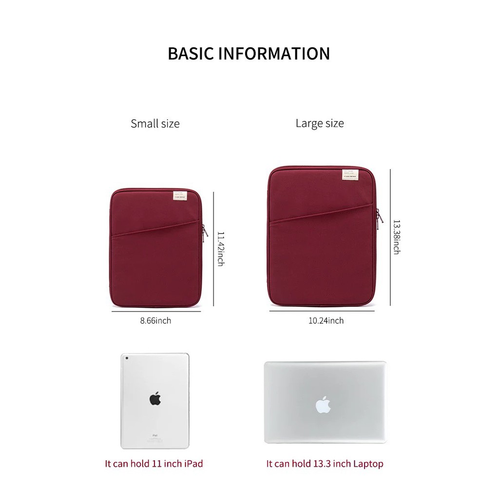 Túi chống sốc ipad, macbook, laptop cao cấp, thời trang. Túi ipad 11inch, macbook laptop 13inch, 13.3inch