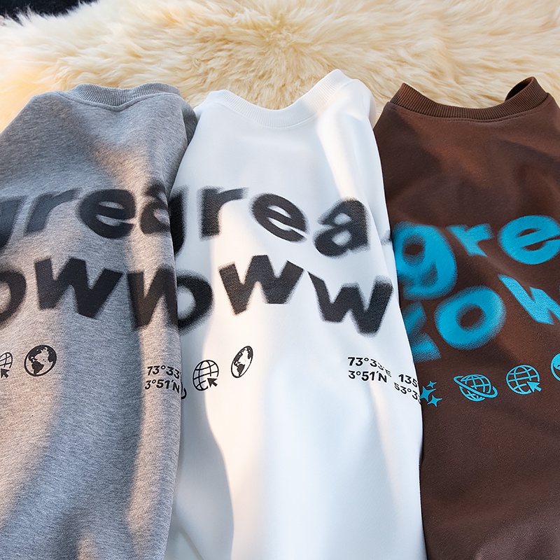 NRVP Mới Áo Thun Tay Dài Dáng Rộng In Chữ Phong Cách Hàn Quốc 2023