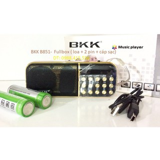 Loa Nghe Thẻ NHớ FM BKK B851 Có 2 Pin siêu Khũng (giá tốt)