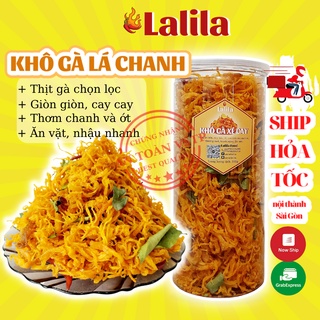Khô gà lá chanh xé cay 250g - đồ ăn vặt ngon LALILA