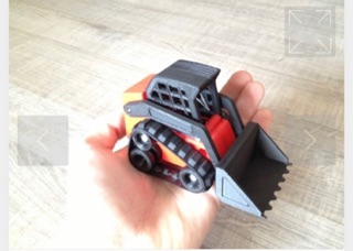 Kít in 3d chế máy xúc nâng ủi mini
