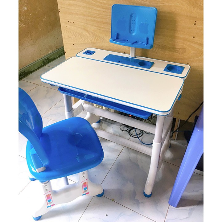 Bàn ghế học sinh thông minh chống gù lưng cận thị tặng đèn led không dây | BigBuy360 - bigbuy360.vn