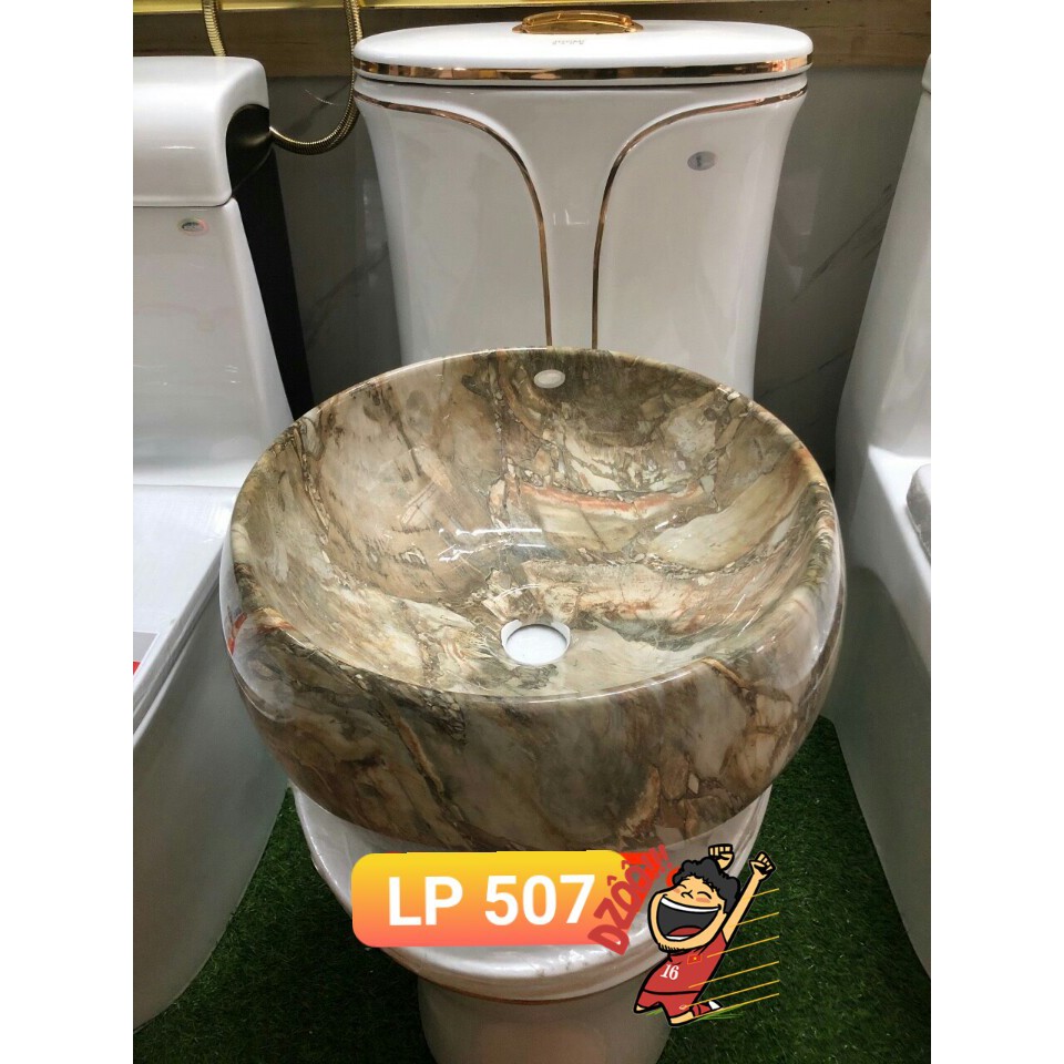 CHẬU LAVABO HÌNH TRÒN ĐẶT BÀN ĐÁ CAO CẤP