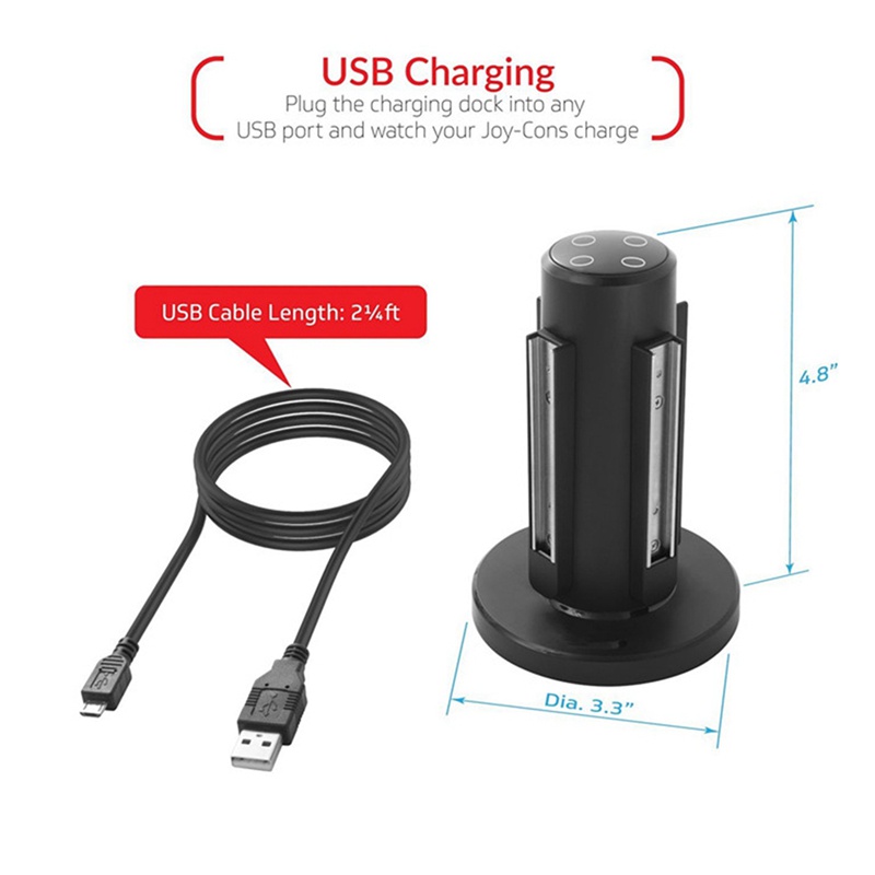 Đế Sạc 4 Cổng Usb Cho Tay Cầm Chơi Game Switch Joy-Con | BigBuy360 - bigbuy360.vn