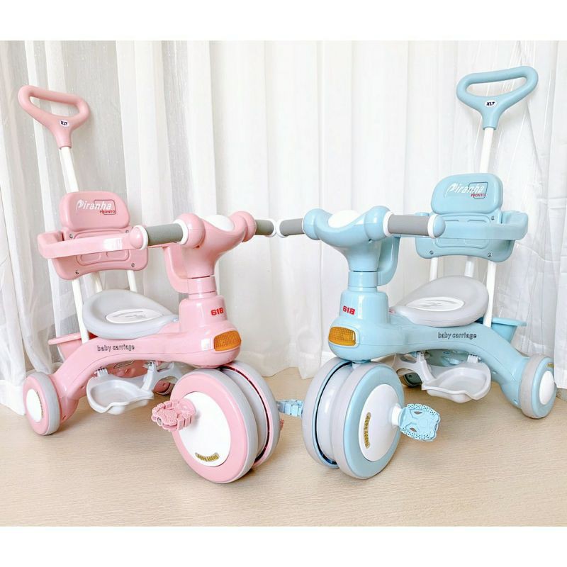 XE CẦN ĐẨY CHO BÉ, HAPPY BABY CAO CẤP 618 CÓ NHẠC VÀ ĐÈN[Chính Hãng]