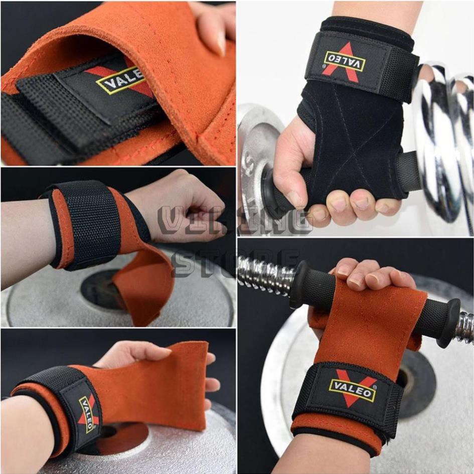 Dây Kéo Lưng - Găng Tay Tập Gym - Dây Kéo Lưng - Lifting Grips ( Lót Tay & Kéo Lưng ) [1 Đôi]