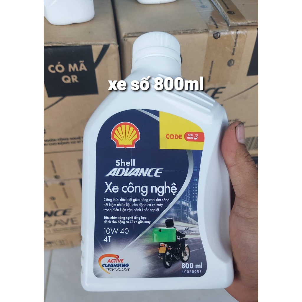 Nhớt Shell Advance xe công nghệ shiper xe ga và xe số