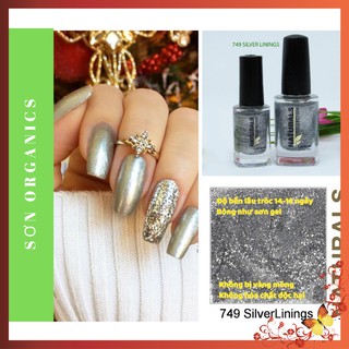 [Sơn Thường Như Sơn Gel] Sơn Móng Tay Màu Bạc Kim Tuyến 15ml ONC Organic Naturals Collection