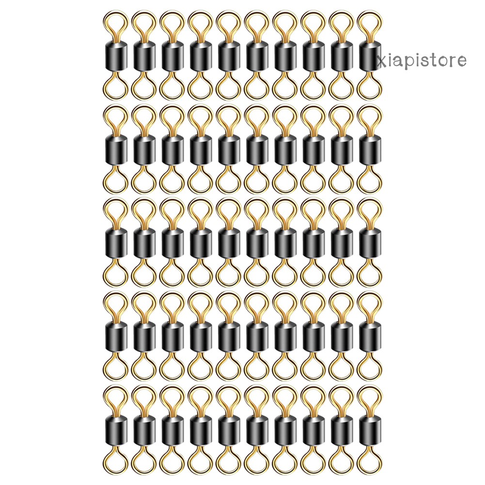 50 Khóa ma ní hình số 8 bằng thép không gỉ cho câu cá