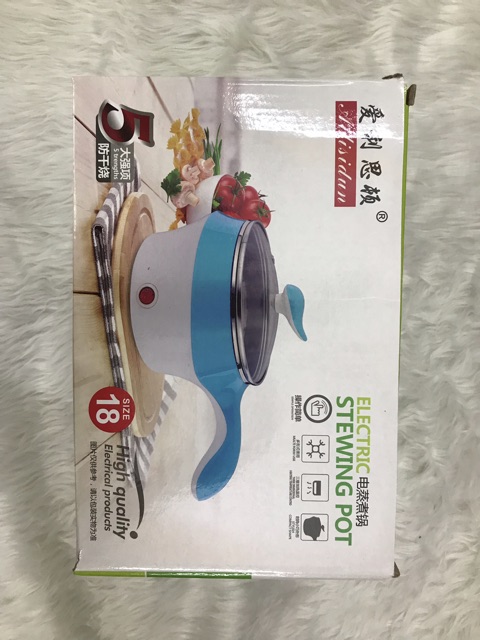 Chảo điện mini đa năng có giá hấp.