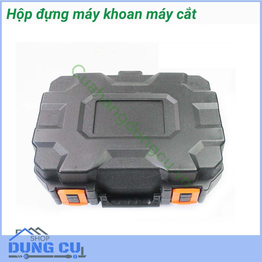 Hộp đựng máy khoan điện, máy cắt, máy mài đa năng có khóa màu cam