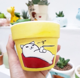 Combo 5 chậu đất nung vẽ hình bất kỳ