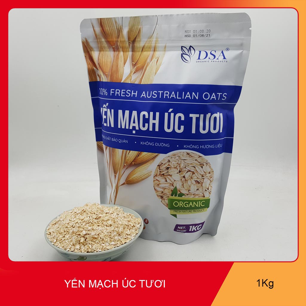 [Tặng 1 Gói Black Chia] 1Kg Yến Mạch Úc Tươi Hỗ Trợ Giảm Cân