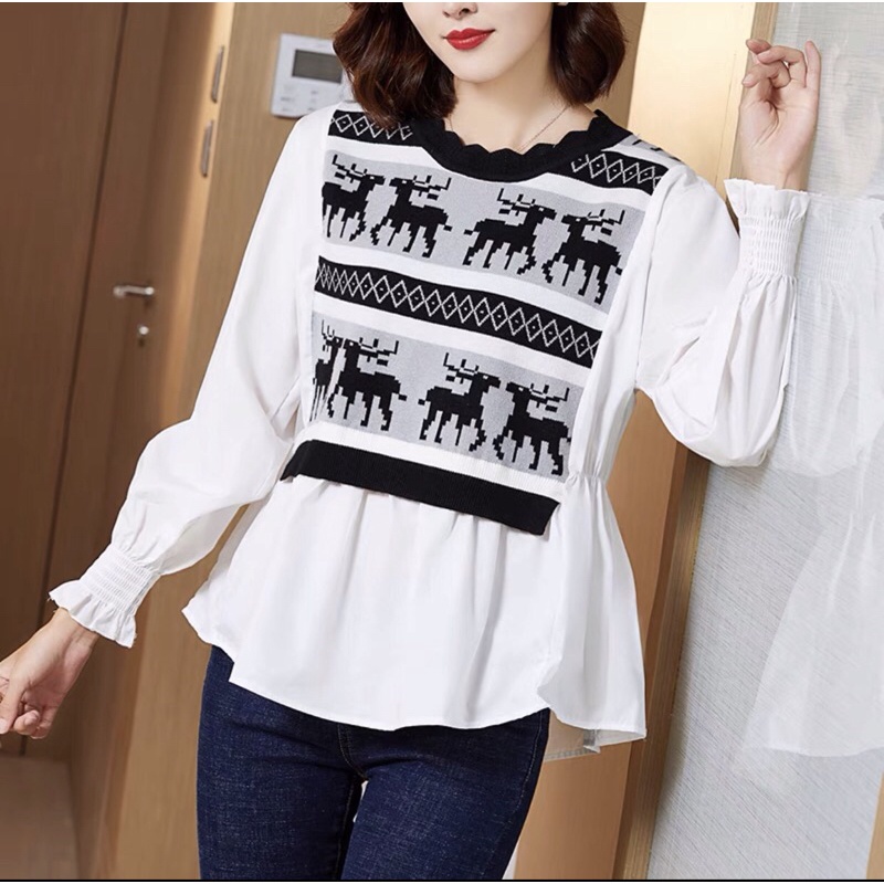 Áo Sơ Mi Dài Tay Dáng Peplum  - Thời Trang Nữ Thu Đông l