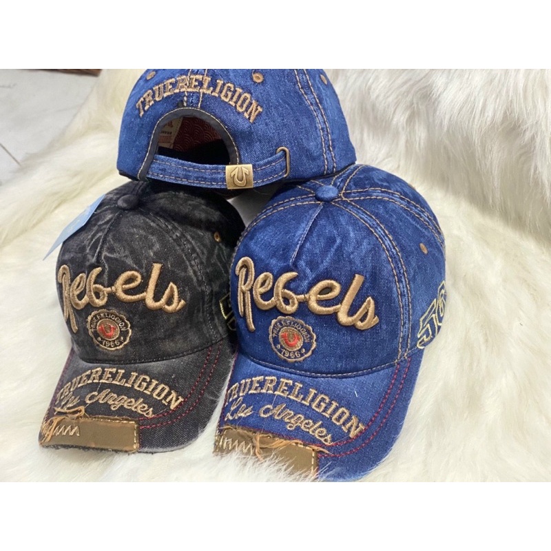 Nón kết nam , mũ lưỡi chai jeans hiệu ông địa thêu chữ Robel phong cách