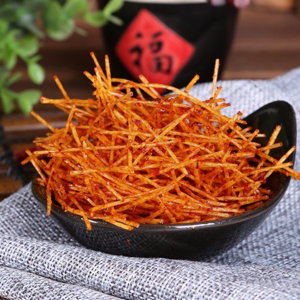 Bánh tăm cay bé gói mini que!