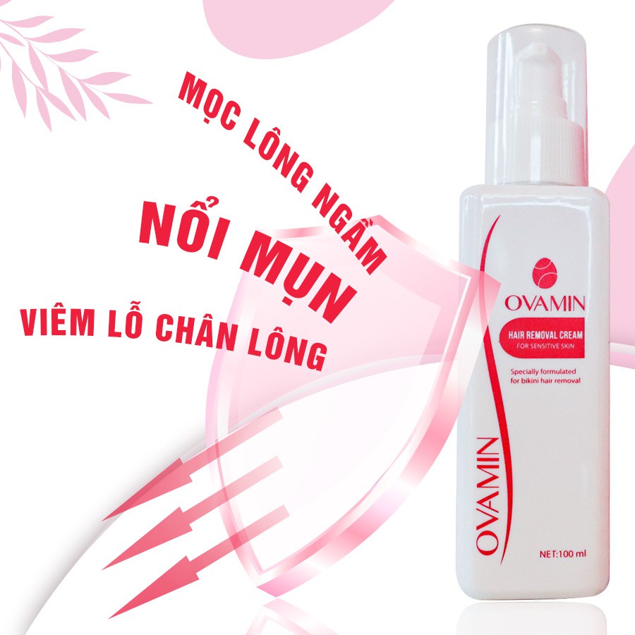 Kem tẩy lông Body OvaMin - triệt lông nách, chân, tay, bikini, vùng kín, an toàn và không gây kích ứng da, 100ml