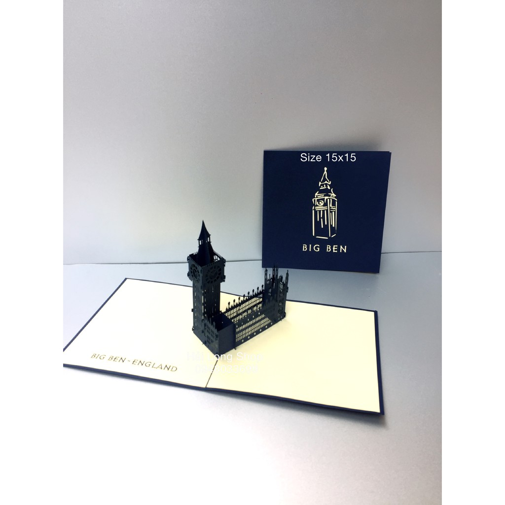 Big Ben ( Anh )- England - Thiệp 3D