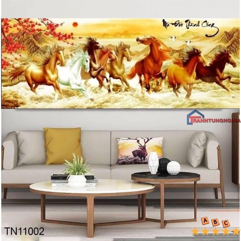 Tranh đính đá ABC tự làm mã đáo thành công (1m88 x 75cm)